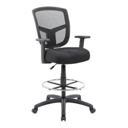 Picture of Boss Office Products Contract Mesh Drafting Stool, Black