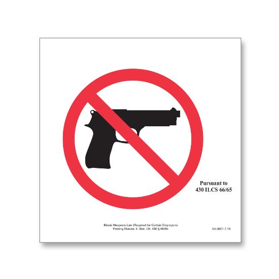 Picture of ComplyRight State Weapons Law Poster, English, District Of Columbia, 8-1/2in x 11in