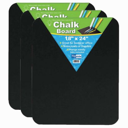 Picture of Flipside Chalkboards, 18in x 24in, Black, Pack Of 3 Boards