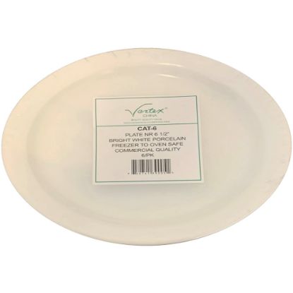 Picture of Hoffman Vertex China Catalina Collection Narrow Rim Plates, 6-1/2in, Bright White, Case Of 36 Plates