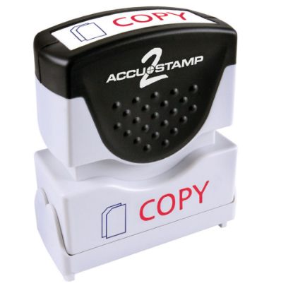 Picture of AccuStamp2 Copy Stamp, Shutter Pre-Inked Two-Color Copy Stamp, 1/2in x 1-5/8in Impression, Red/Black Ink