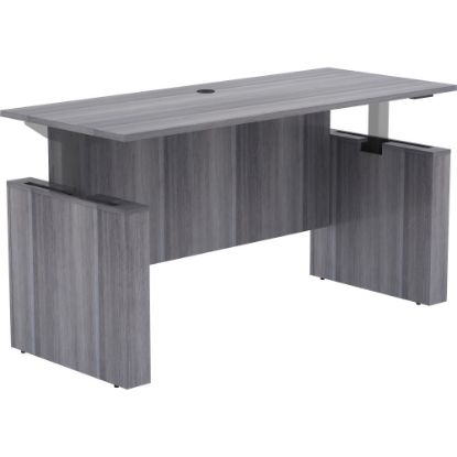 Picture of Lorell Essentials Electric 72inW Sit-to-Stand Desk Shell, Weathered Charcoal