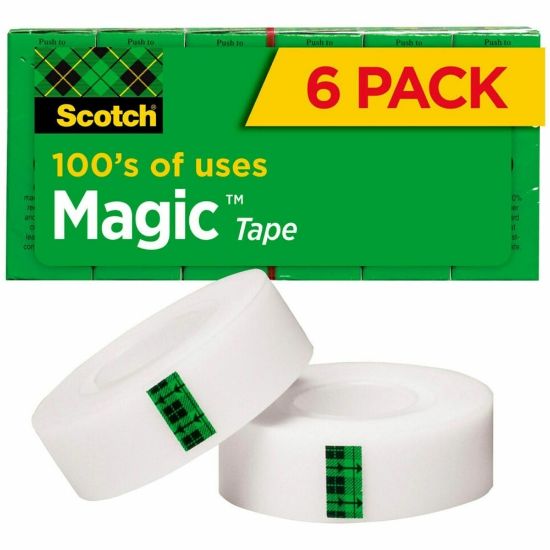 Picture of Scotch Magic Tape, 0.75in x 83.34ft, Transparent, Pack Of 6 Rolls