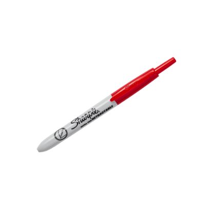 Picture of Sharpie Retractable Permanent Markers, Ultra-Fine Point, Red, Pack Of 12