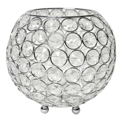 Picture of Elegant Designs Elipse Crystal Bowl, 5-1/2in x 6in, Chrome