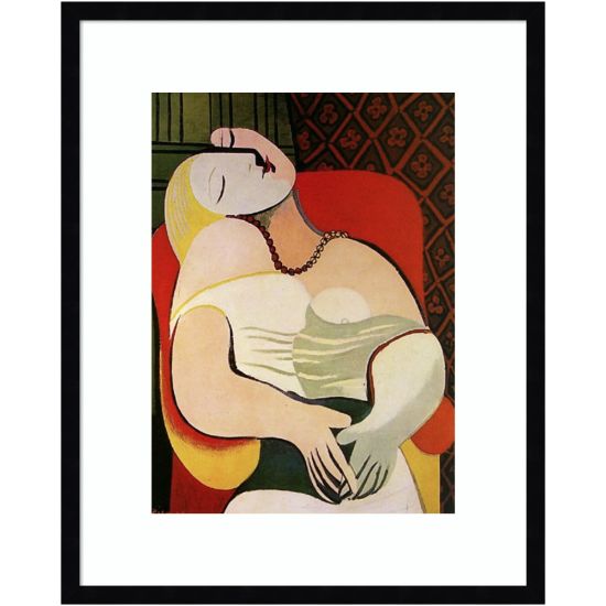 Picture of Amanti Art The Dream 1932 by Pablo Picasso Wood Framed Wall Art Print, 21inW x 26inH, Black