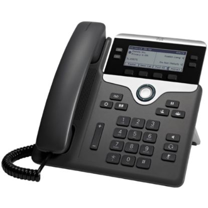 Picture of Cisco 7841 IP Phone - Wall Mountable - 4 x Total Line - VoIP - 3.5in - 2 x Network (RJ-45) - PoE Ports