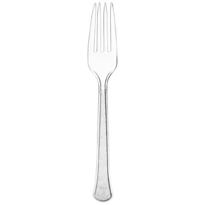 Picture of Amscan 8017 Solid Heavyweight Plastic Forks, Clear, 50 Forks Per Pack, Case Of 3 Packs