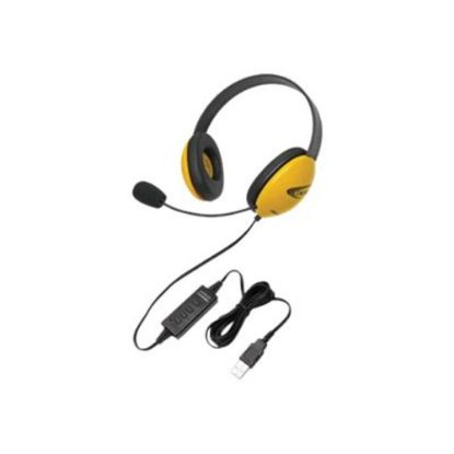 Picture of Califone Listening First Stereo Headset 2800YL-USB - Headset - full size - wired - yellow