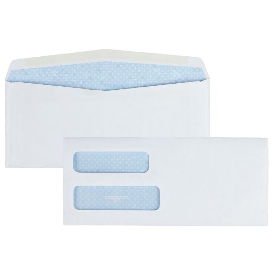 Picture of Quality Park #10 Envelopes, Double-Window, Security, White, Box Of 500