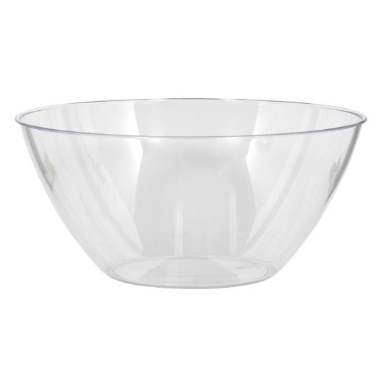 Picture of Amscan 5-Quart Plastic Bowls, 11in x 6in, Clear, Set Of 5 Bowls