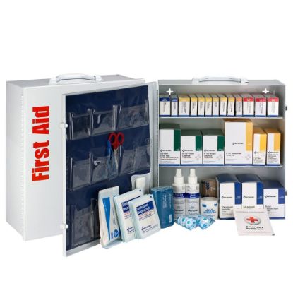 Picture of First Aid Only 3-Shelf First Aid Metal Cabinet, 16-3/16inH x 5-1/2inW x 15inD, White, Set Of 675 Pieces