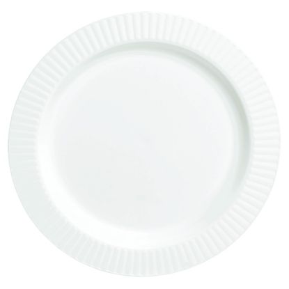 Picture of Amscan Plastic Plates, 10-1/4in, White, Pack Of 16 Plates