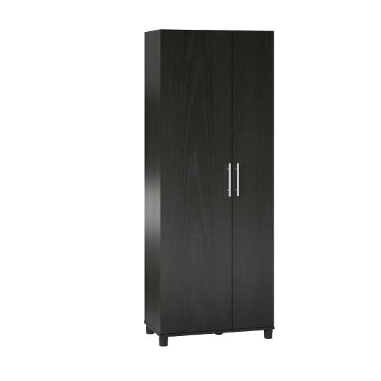 Picture of Ameriwood Home Camberly Tall Asymmetrical Cabinet, 74-5/16inH x 28-5/8inW x 15-7/16inD, Black