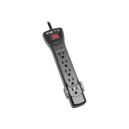 Picture of Eaton Tripp Lite Series Surge Protector Power Strip 120V 7 Outlet 7ft Cord 2160 Joules Black - Surge protector - 15 A - AC 120 V - 1.8 kW - output connectors: 7 - black - for P/N: CLAMPUSBLK, CLAMPUSW