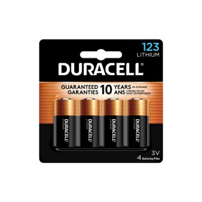 Picture of Duracell 123 3V High Power Lithium Batteries, Pack of 4