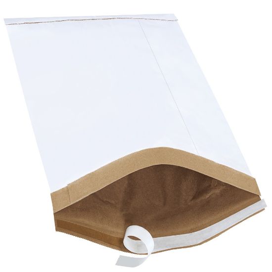 Picture of Partners Brand White Self-Seal Padded Mailers, #5, 10 1/2in x 16in, Pack Of 25