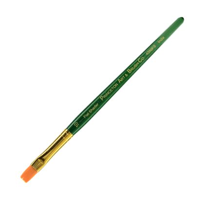 Picture of Princeton Series 4350 Ashley Paint Brush, Size 10, Flat Shader Bristle, Synthetic, Green