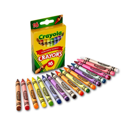 Picture of Crayola Crayons, Peg Box, Assorted Colors, Box Of 16 Crayons