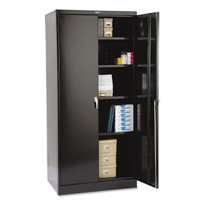 Picture of Tennsco Deluxe Steel Storage Cabinet, 4 Adjustable Shelves, 78inH x 36inW x 24inD, Black