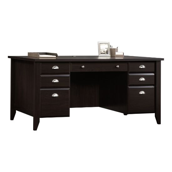 Picture of Sauder Shoal Creek 66inW Executive Computer Desk, Jamocha Wood