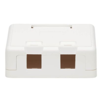 Picture of Eaton Tripp Lite Series Surface-Mount Box for Keystone Jacks - 2 Ports, White - Surface mount box - white - 2 ports