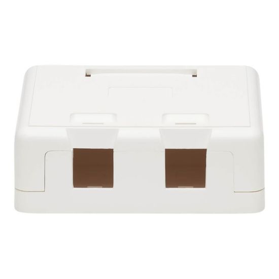 Picture of Eaton Tripp Lite Series Surface-Mount Box for Keystone Jacks - 2 Ports, White - Surface mount box - white - 2 ports