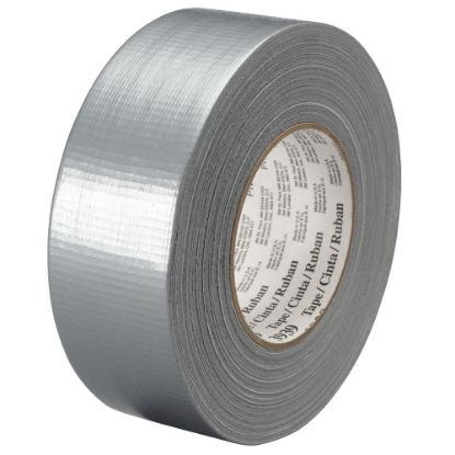 Picture of 3M 3939 Tartan Duct Tape, 3in Core, 1in x 180ft, Silver, Case Of 3