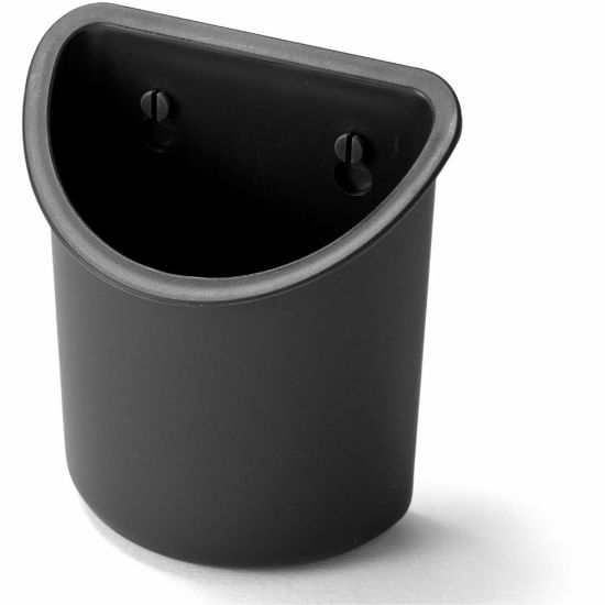 Picture of Lorell Plastic Mounting Pencil Cup, 30% Recycled, Black