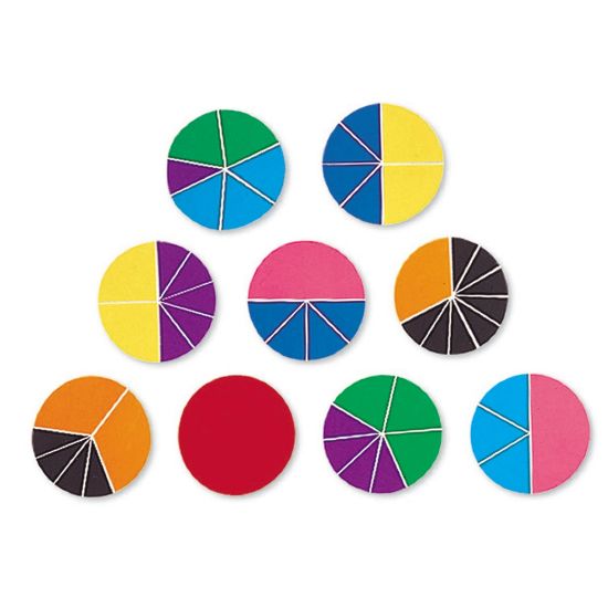 Picture of Learning Resources Rainbow Fraction Deluxe Circles, Ages 6-12, Set of 9