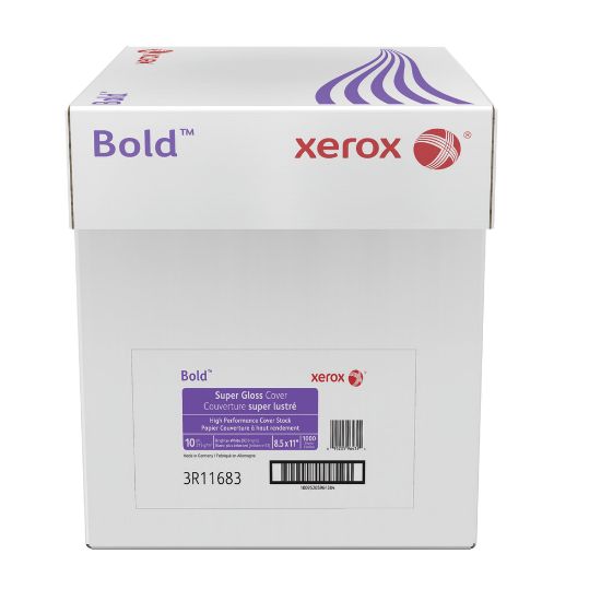 Picture of Xerox Bold Digital Super Gloss Cover Copier Paper, Letter Size (8 1/2in x 11in), Pack Of 250 Sheets, 92 (U.S.) Brightness, FSC Certified, White, Case Of 4 Reams