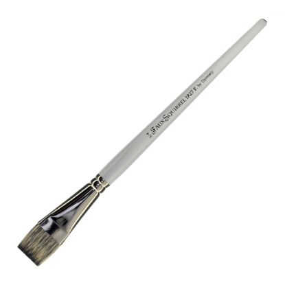 Picture of Dynasty Faux Squirrel Paint Brush, 3/4in, Flat Bristle, Squirrel Hair, Silver