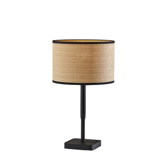 Picture of Adesso Ellis Table Lamp, 21inH, Natural Shade/Black Base