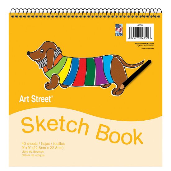 Picture of Art Street Sketch Book, 9in x 9in, 40 Sheets, White