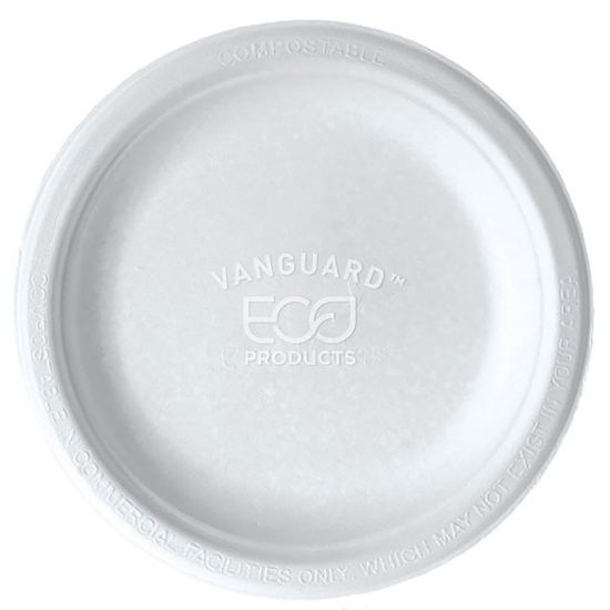 Picture of Eco-Products Vanguard Sugarcane Plates, 6in, White, Pack Of 1,000 Plates