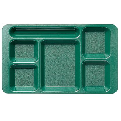 Picture of Cambro Camwear 5-Compartment Trays, 15inW, Sherwood Green, Pack Of 24 Trays