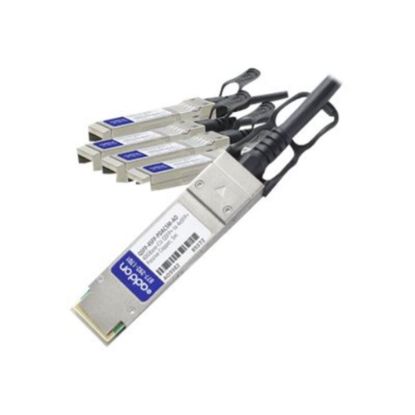 Picture of AddOn 5m Industry Standard QSFP+ Breakout DAC - Direct attach cable - SFP+ to QSFP+ - 16.4 ft - twinaxial