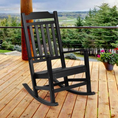 Picture of Flash Furniture Winston All-Weather Rocking Chair, Black