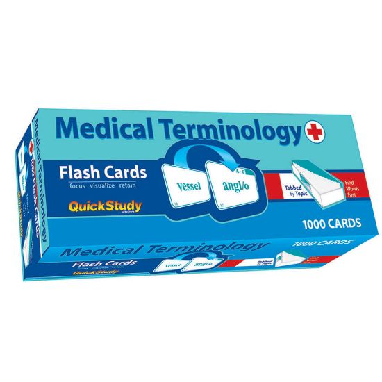 Picture of QuickStudy Flash Cards, 4in x 3-1/2in, Medical Terminology, Pack Of 1,000 Cards