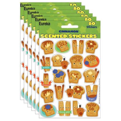 Picture of Eureka Scented Stickers, Cinnamon, 80 Stickers Per Pack, Set Of 6 Packs