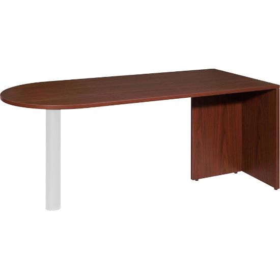 Picture of Lorell Essentials 66inW Desk Peninsula, Mahogany