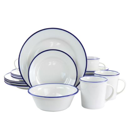 Picture of Martha Stewart 16-Piece Fine Ceramic Dinnerware Set, White