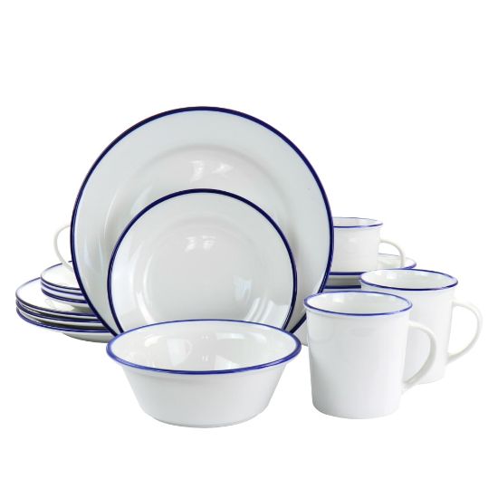 Picture of Martha Stewart 16-Piece Fine Ceramic Dinnerware Set, White