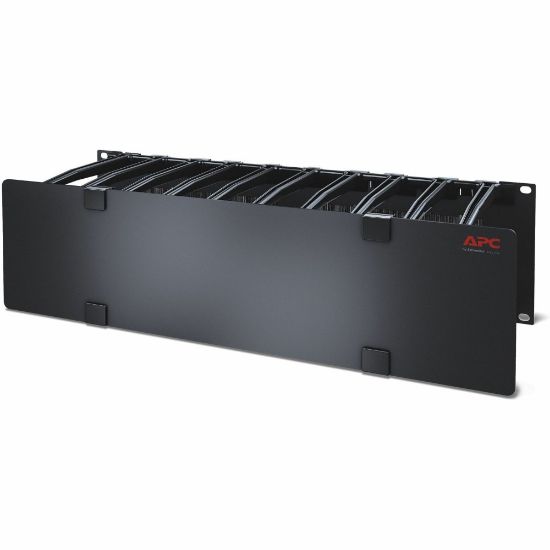 Picture of APC by Schneider Electric Horizontal Cable Manager - Cable Manager - Black - 3U Rack Height - TAA Compliant