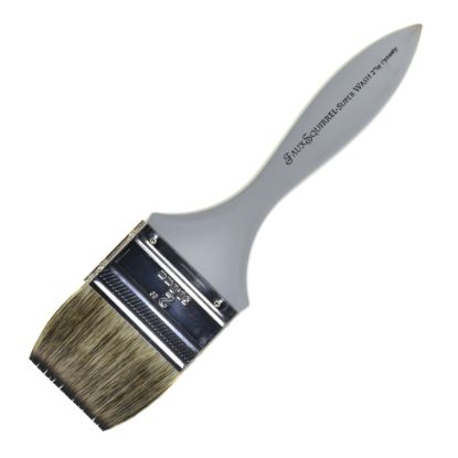 Picture of Dynasty Faux Squirrel Paint Brush, 2in, Super-Wash Bristle, Squirrel Hair, Silver