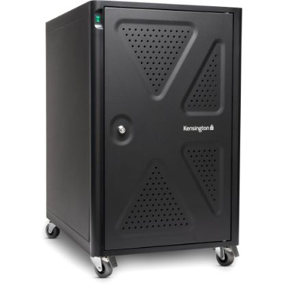 Picture of Kensington AC12 12-Bay Security Charging Cabinet - x 16.5in Width x 23.2in Depth x 28.1in Height - Black - For 12 Devices - 1