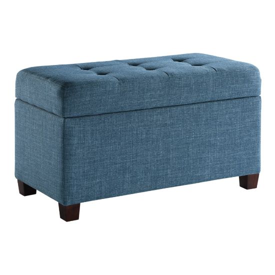 Picture of Office Star Metro Storage Ottoman, Blue