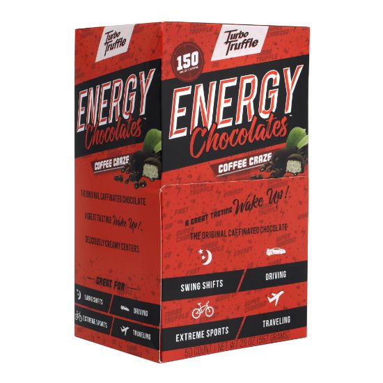 Picture of Turbo Truffles Energy Chocolate Coffee Craze Truffles, Pack Of 50 Truffles