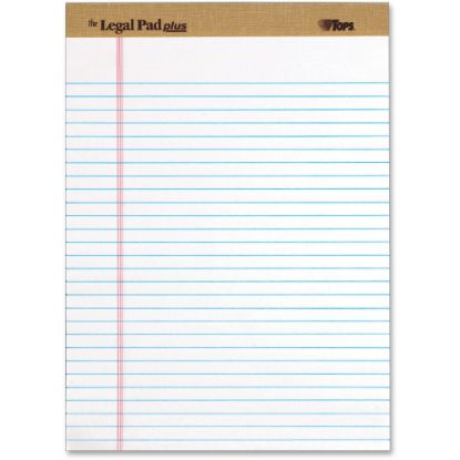 Picture of Tops The Legal Pad 71533 Notepad - 50 Sheets - Letter - 8 1/2in x 11in - White Paper - Perforated - 1 Dozen