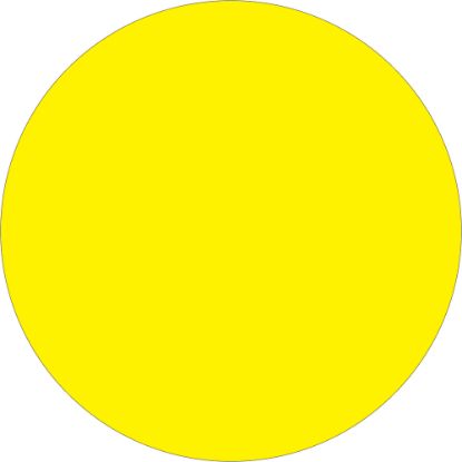 Picture of Tape Logic Removable Inventory Labels, DL1390FY, Round, 2in, Fluorescent Yellow, Roll Of 500